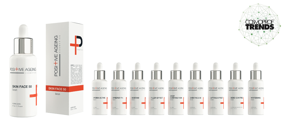 A range of face serums